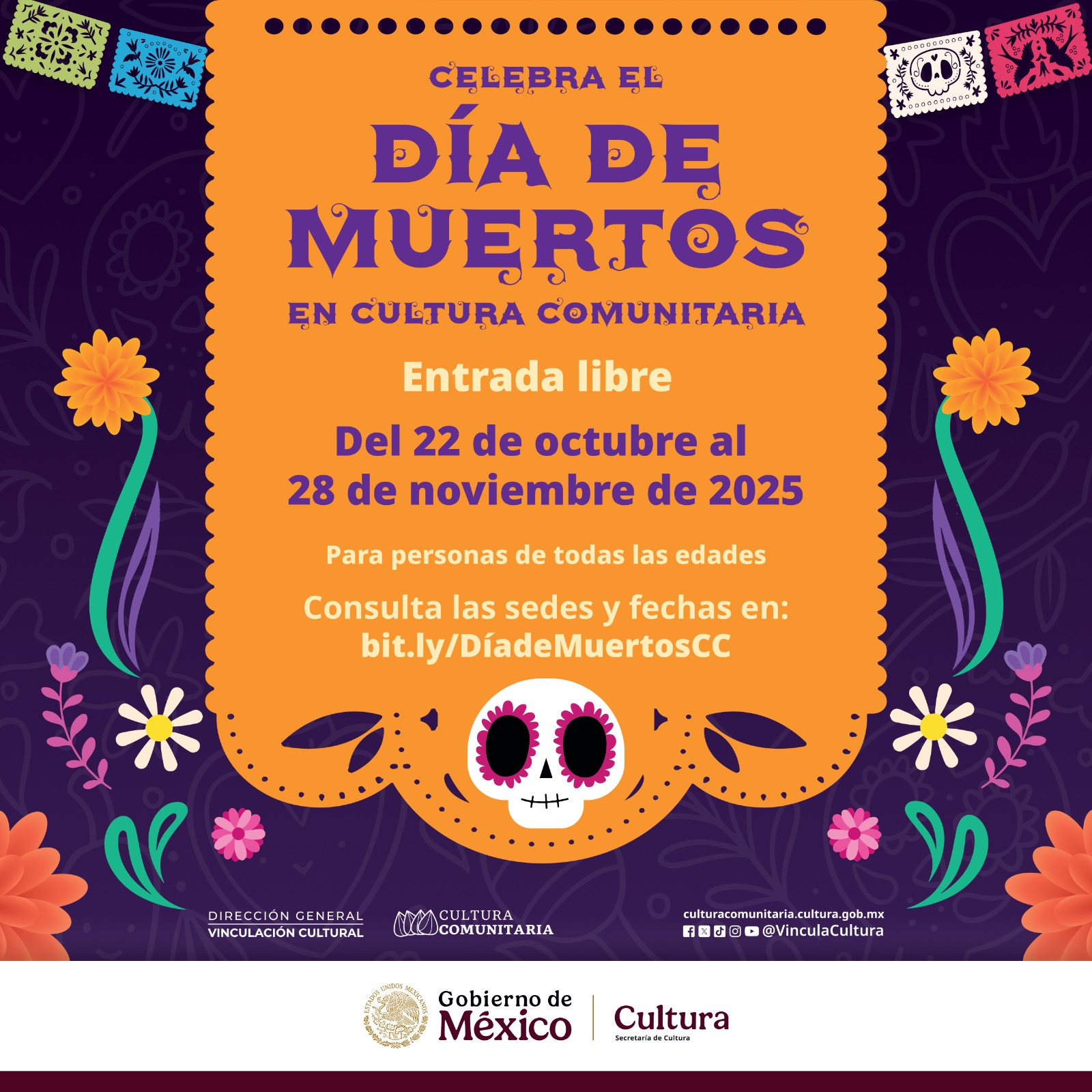 Entrada: CULTURA COMUNITARIA TE INVITA A VIVIR LAS TRADICIONES DEL DÍA DE MUERTOS EN COMUNIDAD